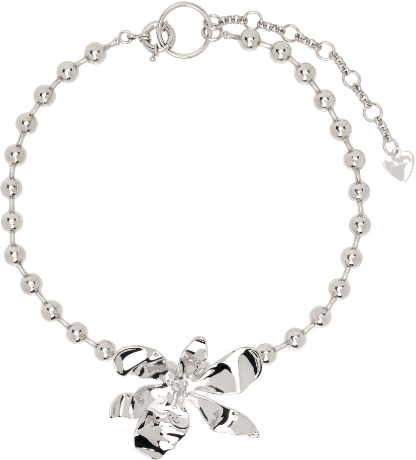 Кольє Acne Studios Flower Pendant Beaded Chain Necklace Металік | C50442-