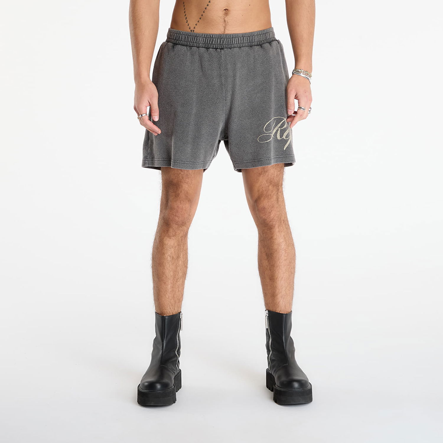Шорти Represent Clo Owners Club Script Embroidered Textured Shorts Сірий | OCM41237-47, 0