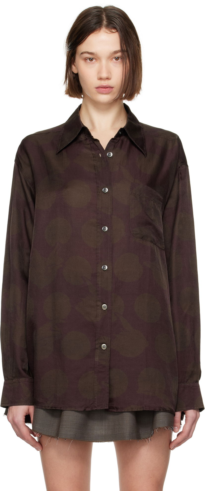 Сорочка OUR LEGACY Our Legacy Favourite Printed Shirt Коричневий | W4242FD
