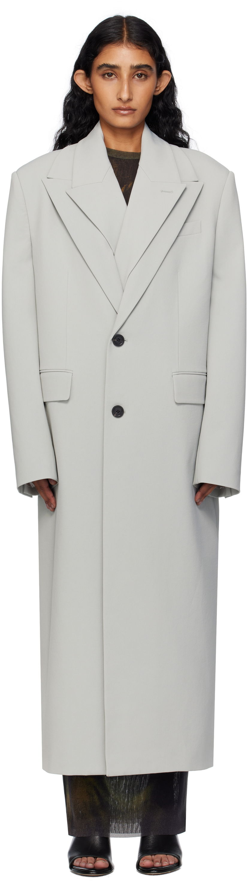 Пальто Jean Paul Gaultier Jean Paul Gaultier Double Layer Coat Сірий | 25/03-U-OU010-W002-02