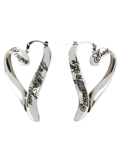 Аксесуари Acne Studios Silver Heart Hoop Earrings Сірий | C50393-