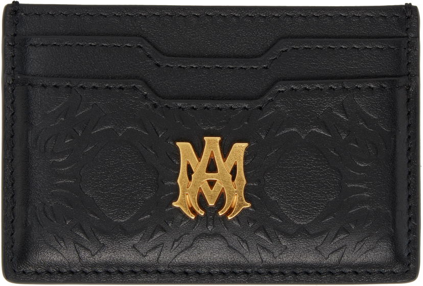Гаманець AMIRI 'MA' Quad Leather Card Holder чорний | AMACCO1014