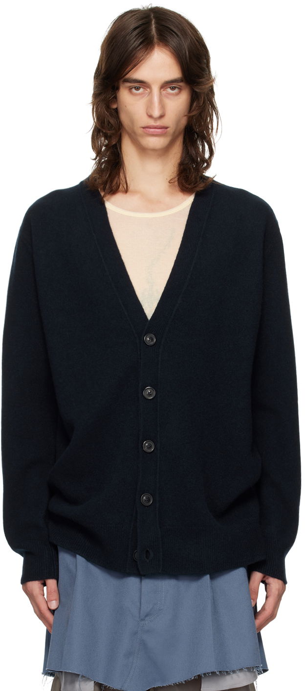 Cветр Maison Margiela Buttoned Cardigan темно-синій | S50HP0014 M13058
