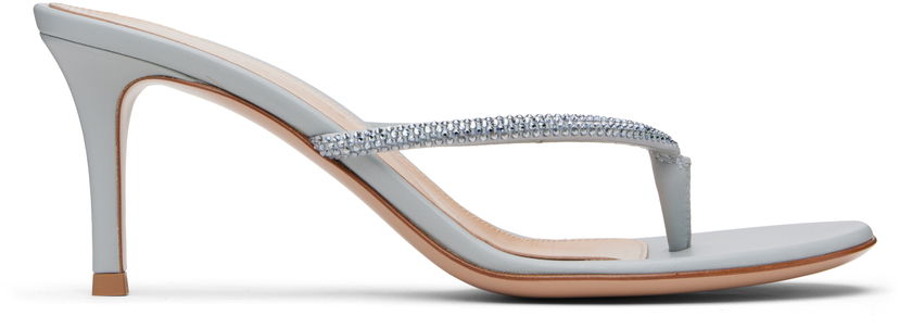 Кросівки та взуття Gianvito Rossi Gianvito Rossi India Thong 70 Heeled Sandals Сірий | G13270-70RIC-XCN