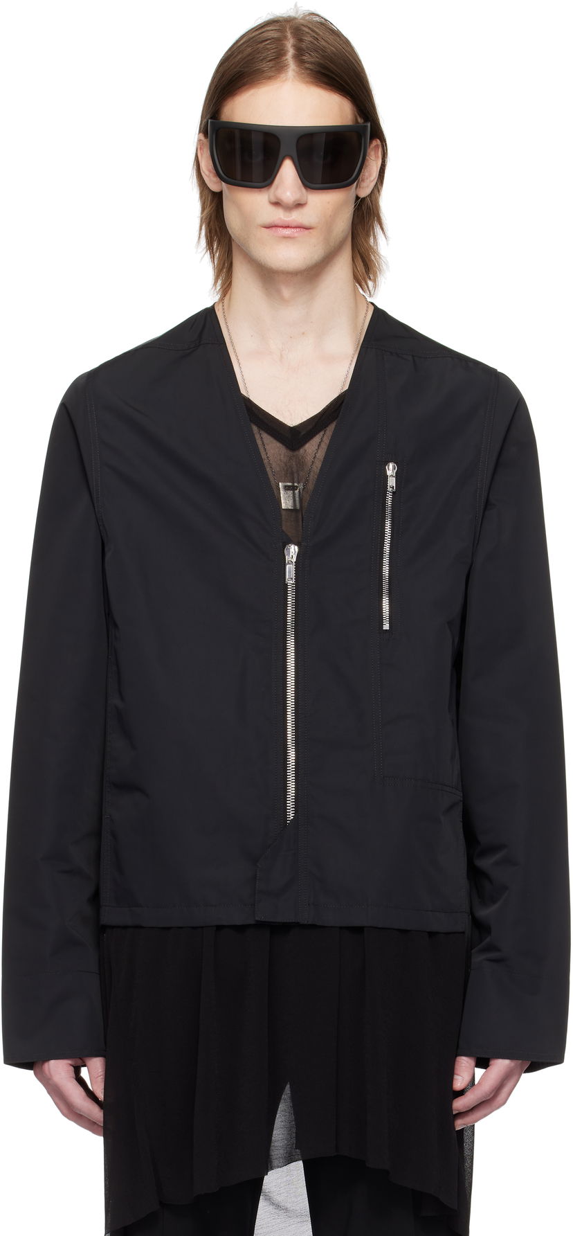 Жилет Rick Owens Rick Owens Hollywood V Safety Jacket чорний | RU01E5775 FT