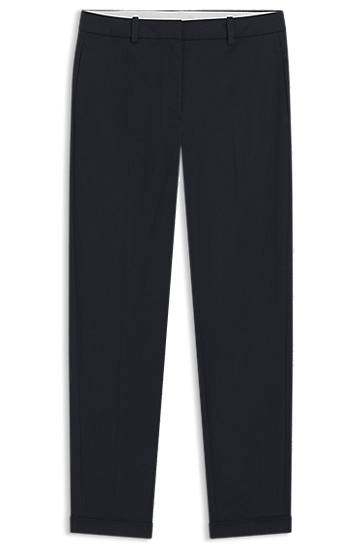 Штани BOSS Regular Fit Flannel Trousers темно-синій | 50548280