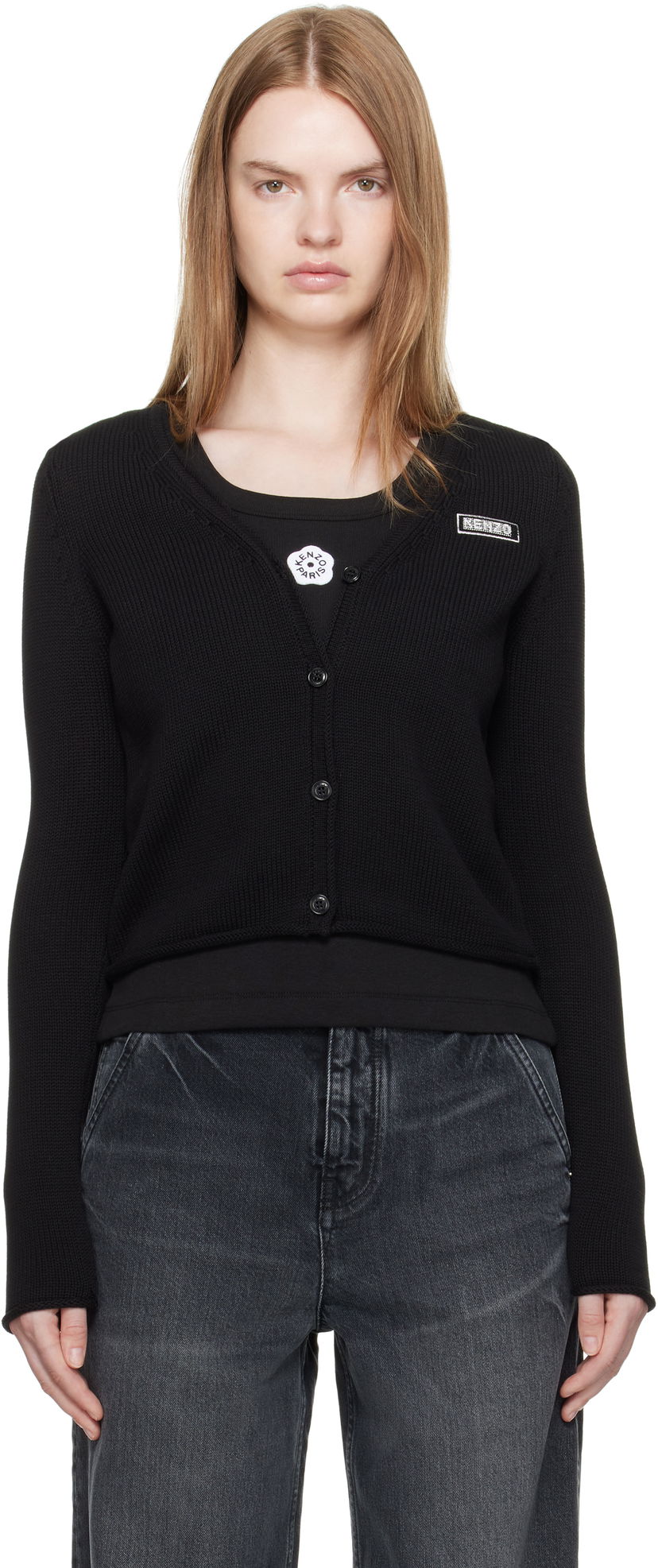 Cветр KENZO Kenzo Paris 'KENZO City' Cardigan чорний | FF62CA7113BC