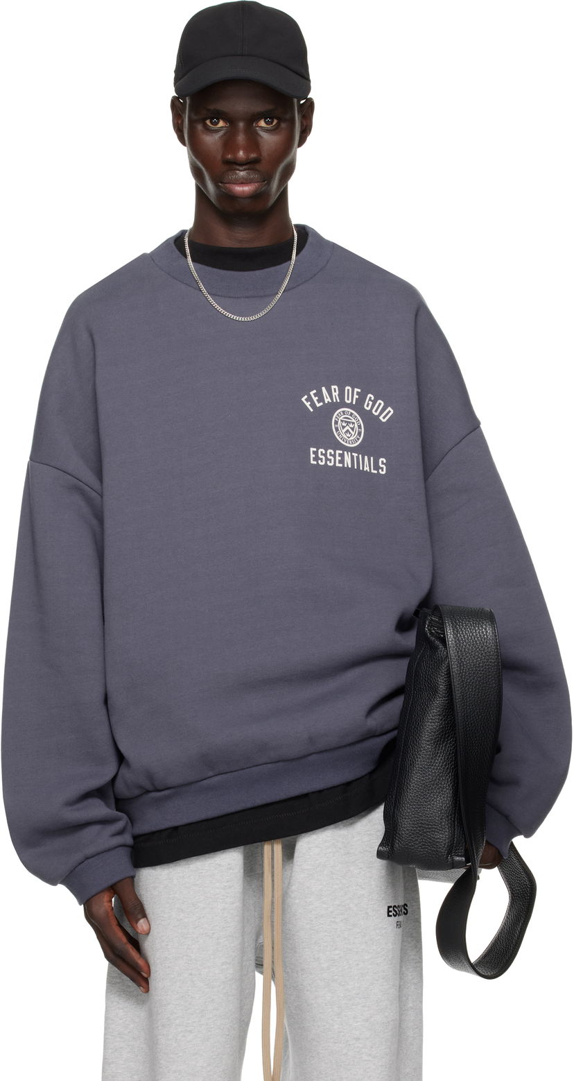 Світшоти Fear of God Fear of God ESSENTIALS Fleece Crewneck Sweatshirt темно-синій | 192HO246264F