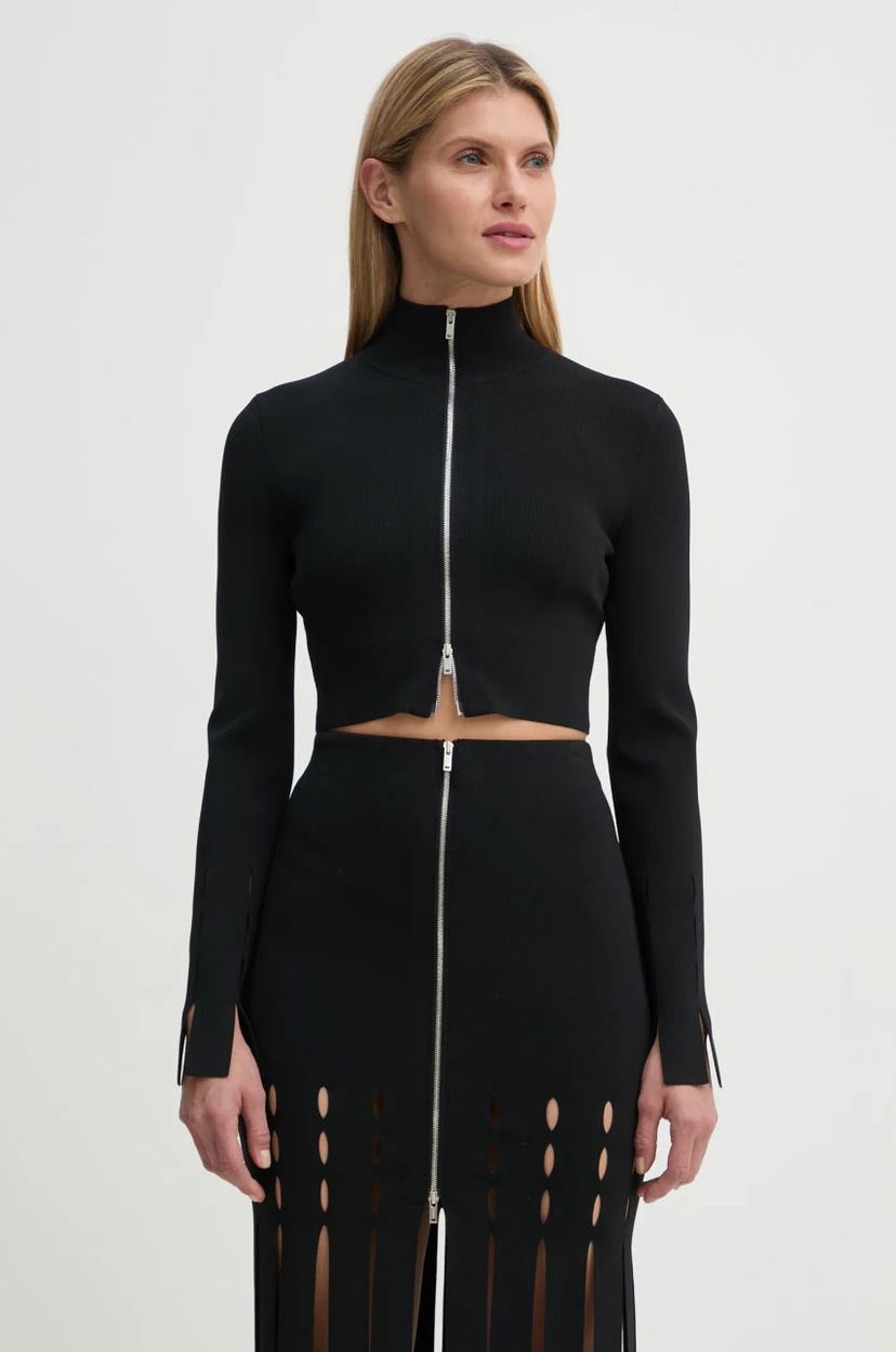 Спідниця Nanushka Black Zip-Up Knit Top and Skirt Set чорний | NW24FWSW46800