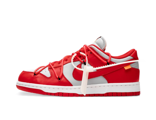 Кросівки та взуття Nike Off-White x Dunk Low "University Red" Червоний | CT0856-600