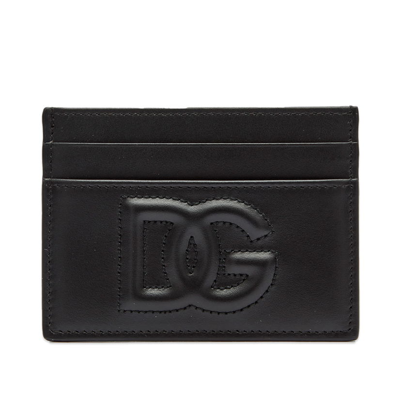 Гаманець Dolce & Gabbana Logo Leather Card Holder Nero чорний | BI0330AG081-80999