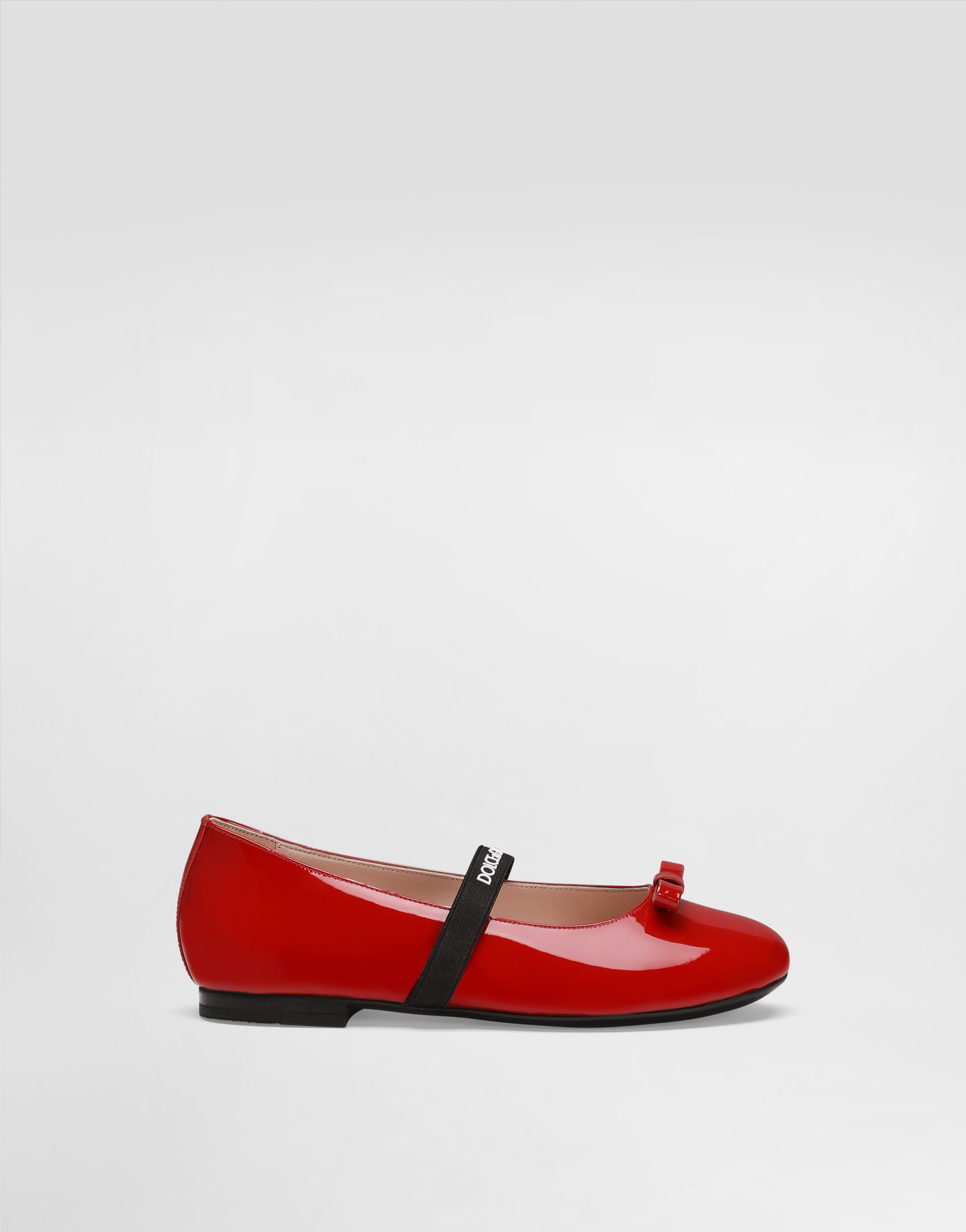 Аксесуари Dolce & Gabbana Dolce & Gabbana Patent Leather Ballet Flats with Elastic and Bow Червоний | D11294A483187124, 0