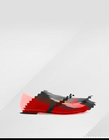 Аксесуари Dolce & Gabbana Dolce & Gabbana Patent Leather Ballet Flats with Elastic and Bow Червоний | D11294A483187124, 0