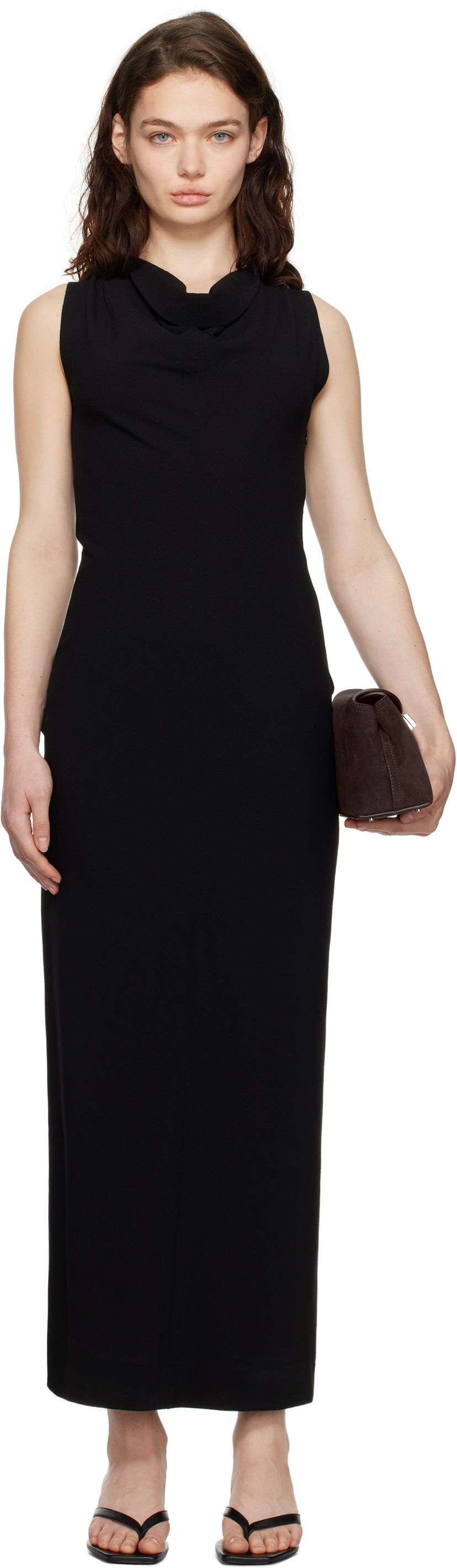 плаття TOTEME TOTEME Cowl-Neck Maxi Dress чорний | 251-WRD4445-FB0330