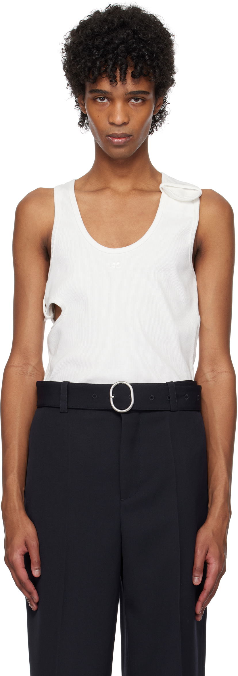 Безрукавка Courrèges Courrèges 90's Rib Cut Out Tank Top білий | 125JDE113JS0194