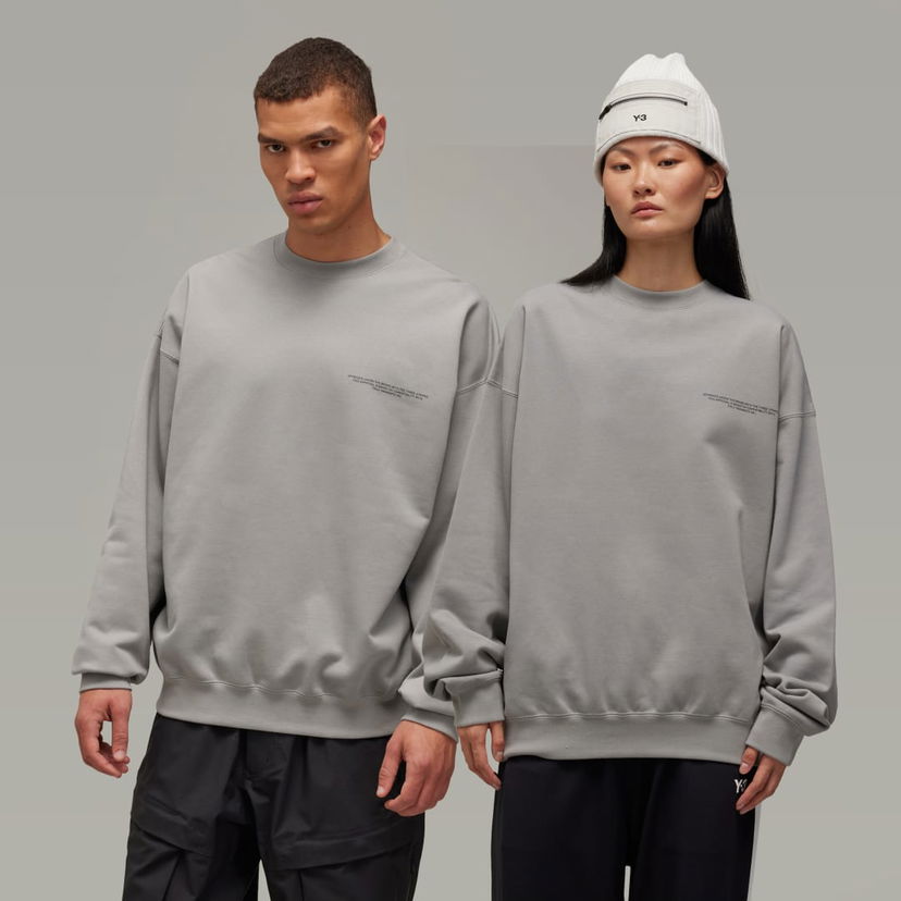 Світшоти Y-3 Y-3 Logo Crew Sweatshirt Сірий | JD9815