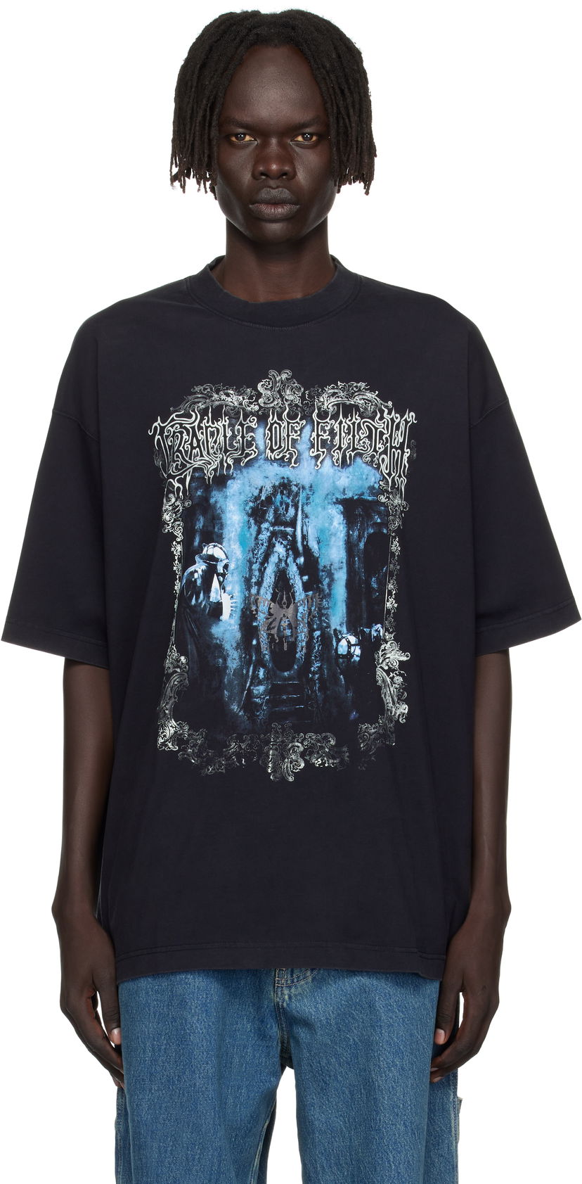 Футболка VETEMENTS Vetements Cradle of Filth Oversized T-Shirt чорний | UCF76TR800B
