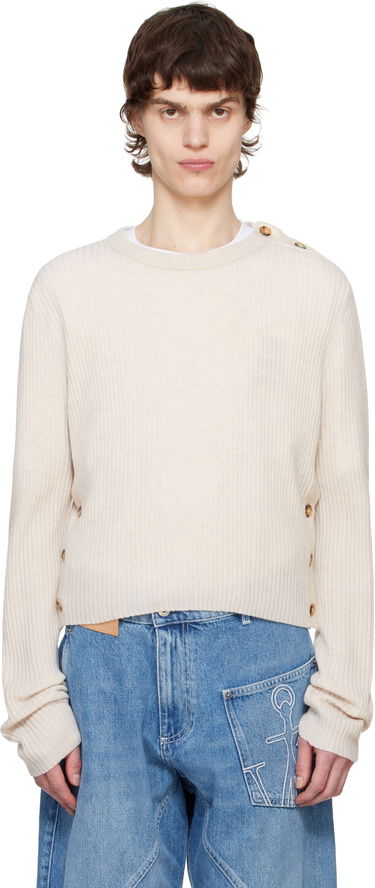 Cветр JW Anderson JW Anderson Cropped Button Trim Sweater бежевий | KW1324-YN0411, 0