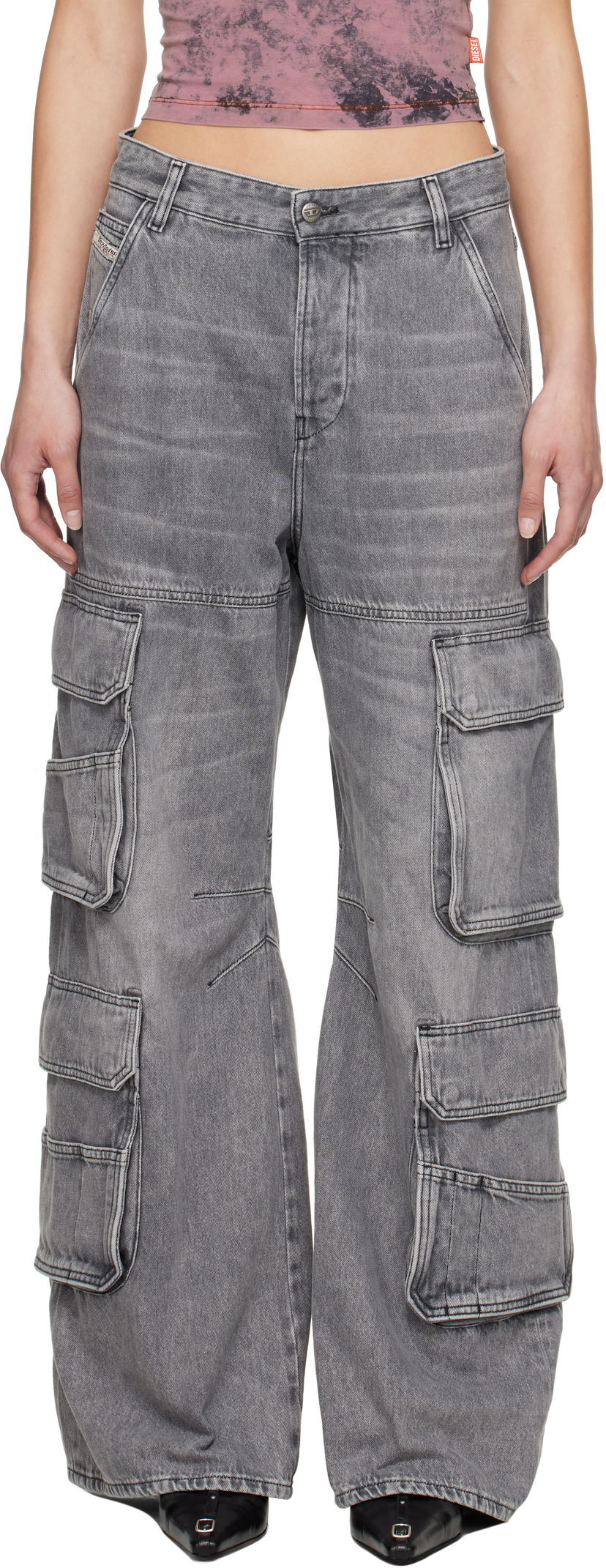 Штани карго Diesel 1996 D-Sire Cargo Jeans Сірий | A13316 0DCBE