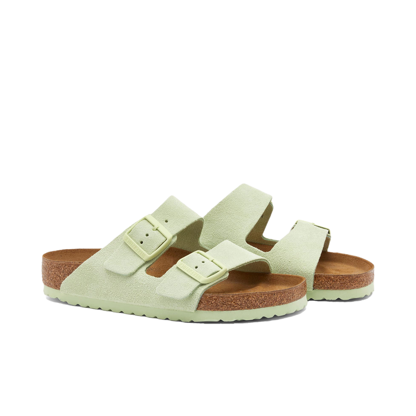 Кросівки та взуття Birkenstock Arizona Faded Lime Suede Зелений | 1026811