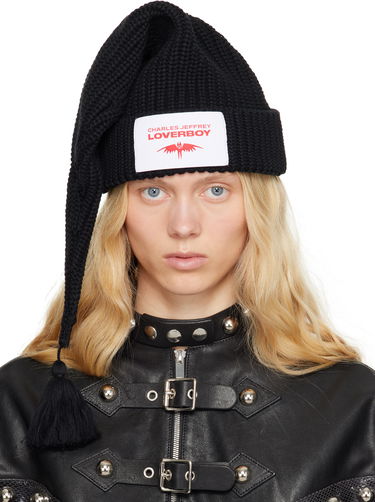 Шапка Charles Jeffrey Loverboy Charles Jeffrey LOVERBOY Sloppy Giuseppe Knit Beanie with Tassel чорний | 54131001, 0