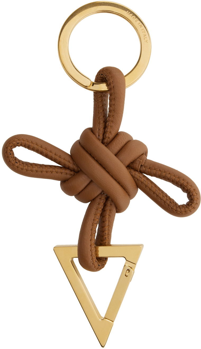 Брелоки Bottega Veneta Triangle Keychain Коричневий | 619100 V0050, 1