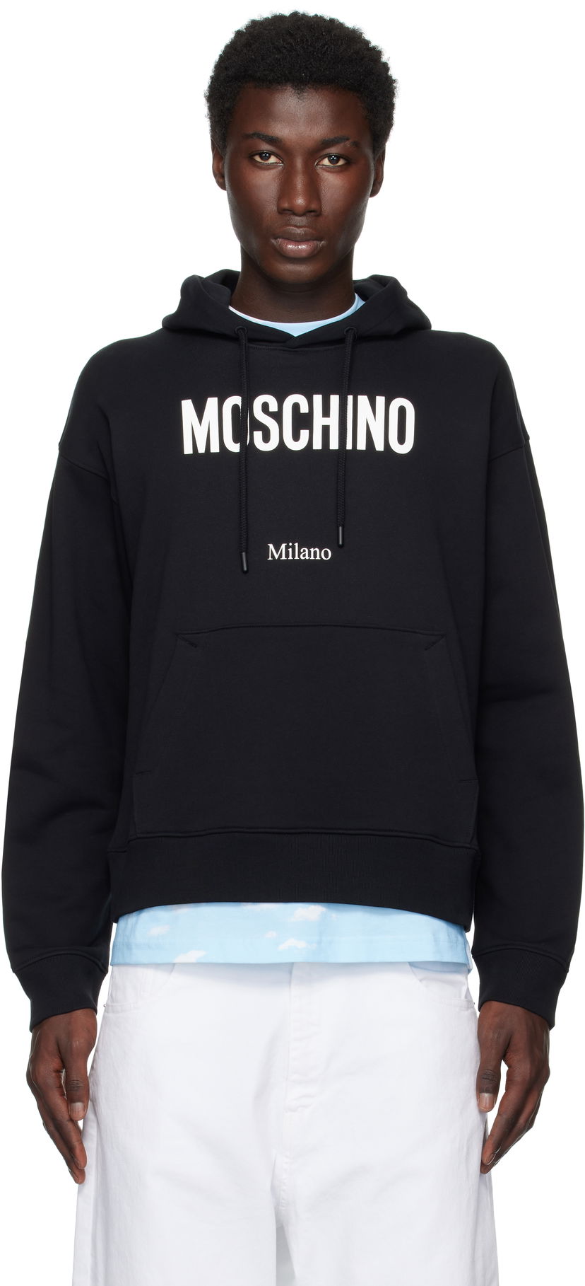 Світшоти Moschino Moschino Printed Organic Cotton Hoodie чорний | 252ZZ170852281555