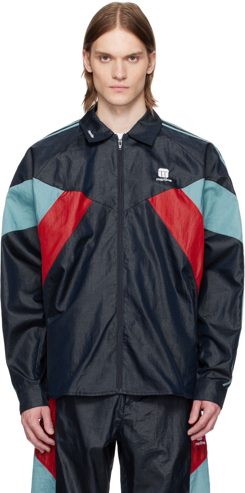 Вітровка Martine Rose Martine Rose Shirt Track Jacket темно-синій | 172WP10504