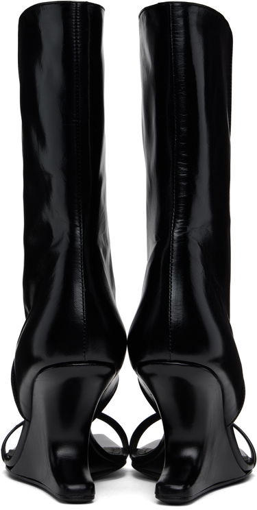 Кросівки та взуття Rick Owens Rick Owens Hollywood Winged Cantilever Heeled Sandals чорний | RP01E7853 LGT, 1