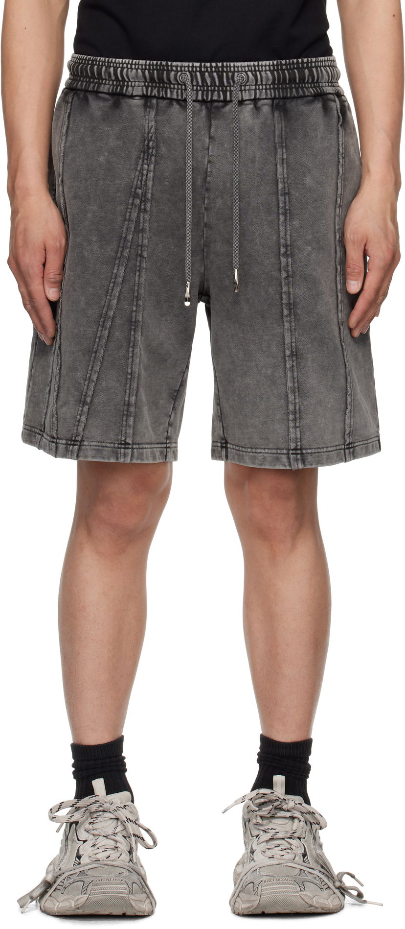 Шорти Feng Chen Wang Feng Chen Wang Tie Dyed Shorts Сірий | FUS19ST01B