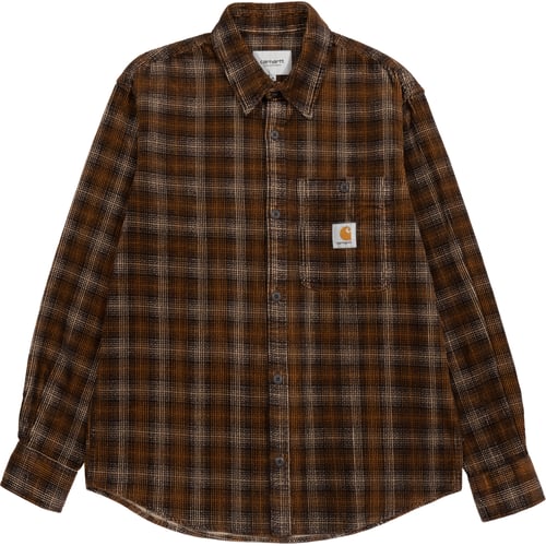 Сорочка Carhartt WIP Brown Checkered Corduroy Button-Up Shirt Коричневий | I029442