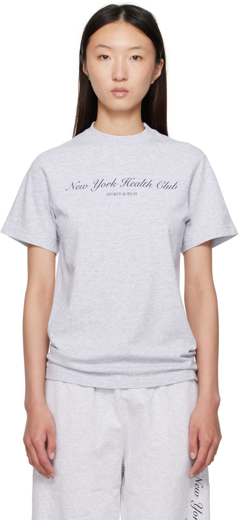 Футболка Sporty & Rich Sporty & Rich 'NY Health Club' T-Shirt Сірий | TO043602043GY03