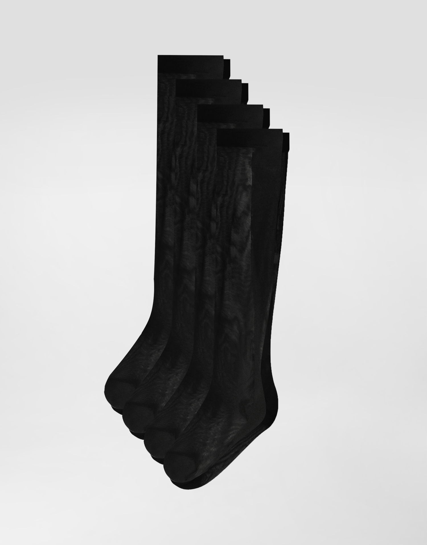 Шкарпетки Dolce & Gabbana Dolce & Gabbana Three-Pack of Knee-High Nylon Socks чорний | O4A44TON02SN0000, 1
