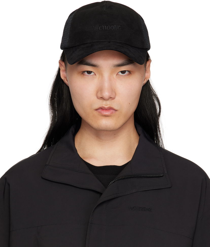 Кепка We11done We11done Suede Logo Cap чорний | WD-AH0-25-429-U-BK