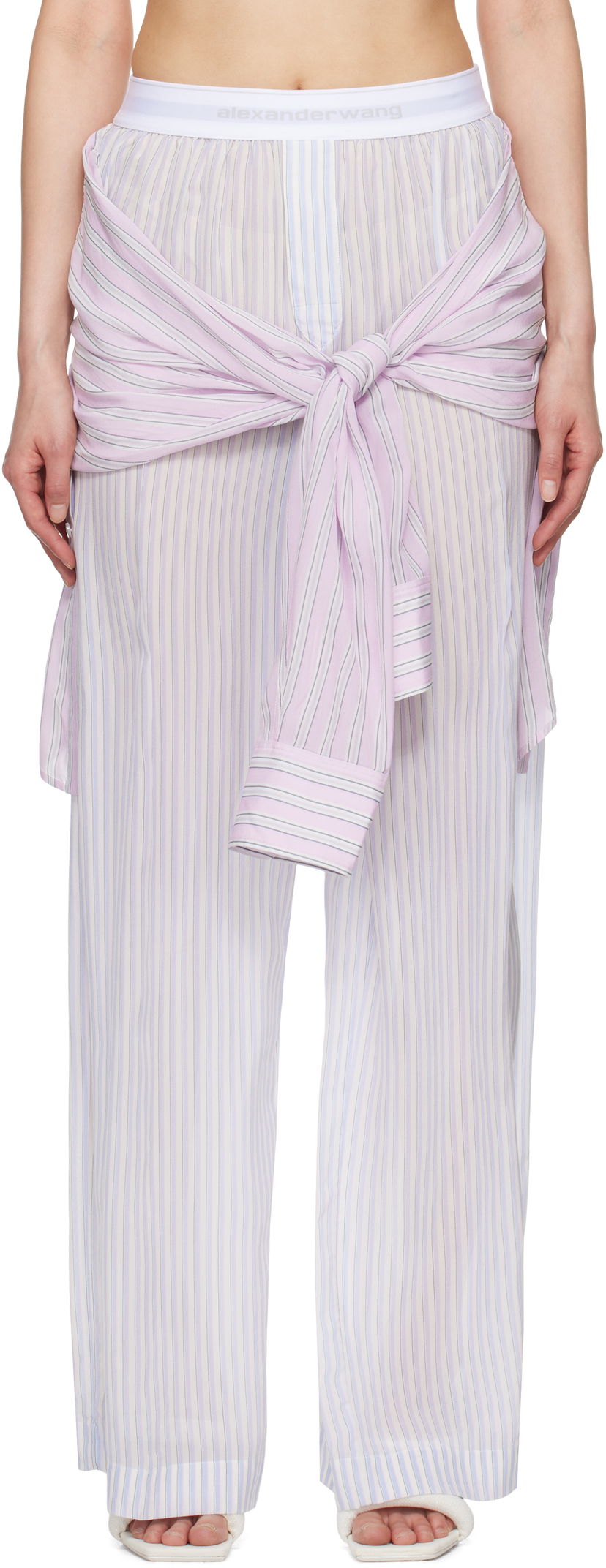 Штани Alexander Wang Alexander Wang Pre-Styled Boxer Striped Trousers Різнокольоровий | 1WC2254829