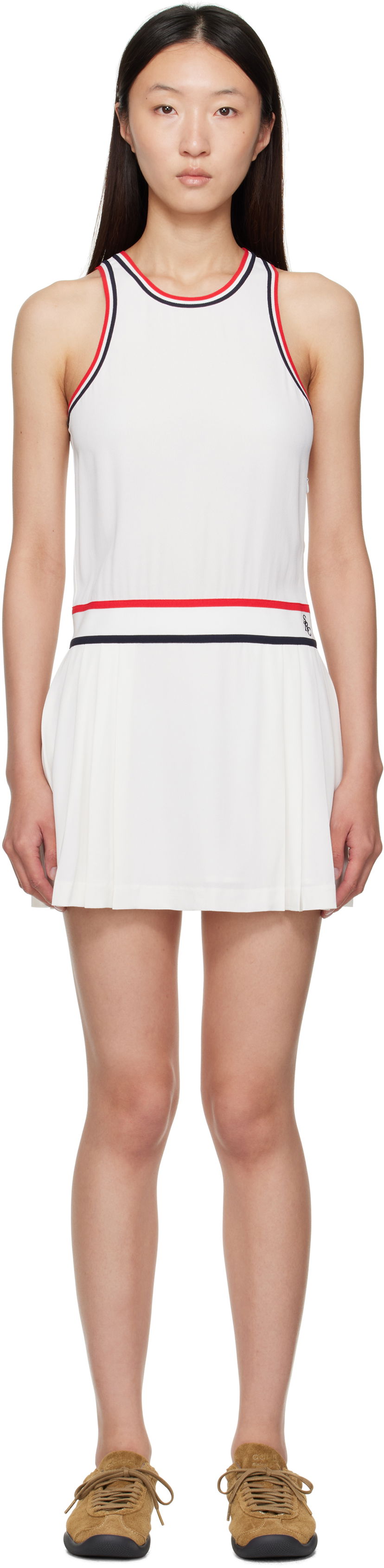 плаття Sporty & Rich Sporty & Rich Phoebe Tennis Minidress білий | DR004602300WH36