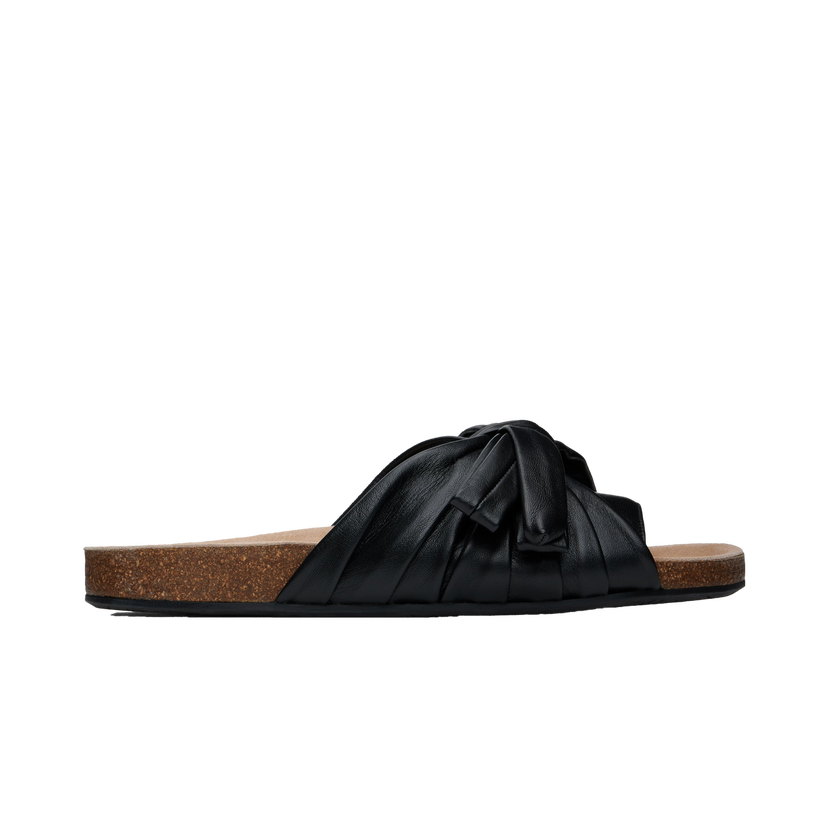 Кросівки та взуття JW Anderson JW Anderson Bow Flat Sandals чорний | SN0103-LA0161