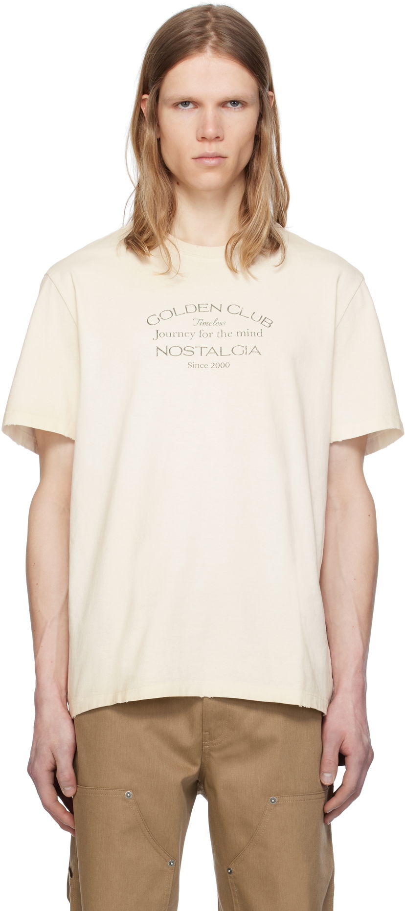 Футболка Golden Goose Golden Goose Vintage T-Shirt бежевий | GMP01220.P001873.11421