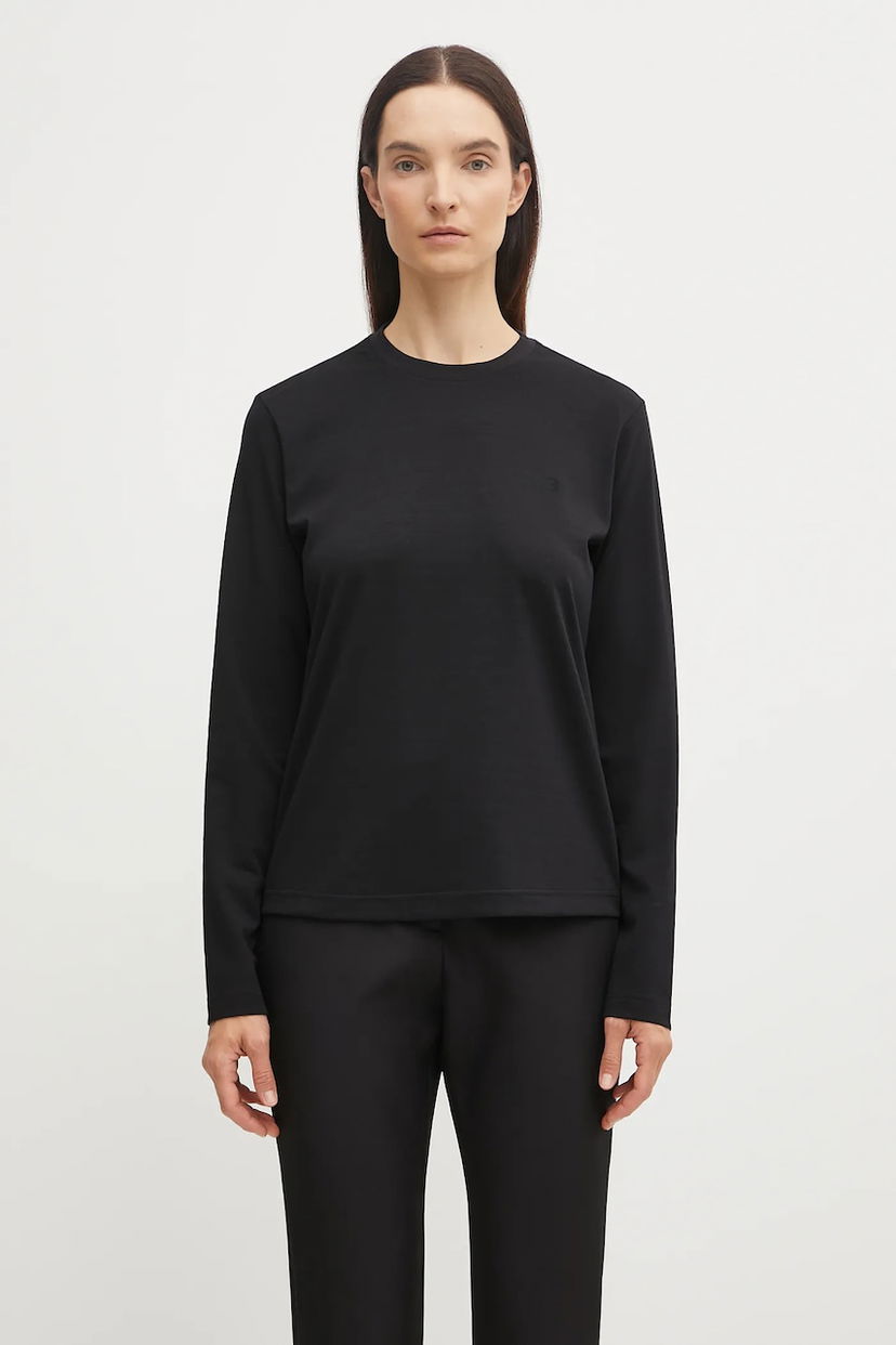 Футболка Y-3 Y-3 Regular Wool Long Sleeve T-Shirt чорний | JX2291