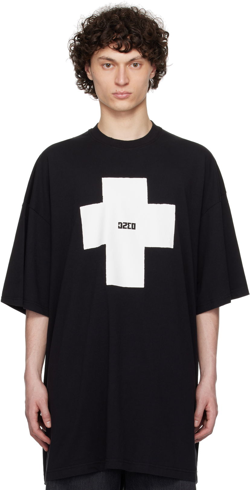 Футболка 032C 032c Point Zero Oversized T-Shirt чорний | S25-URC-0152-050