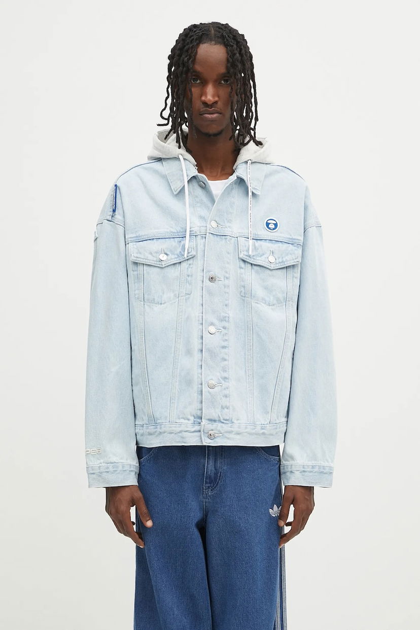 Куртка AAPE by A Bathing Ape AAPE Now Light Weight Denim Jacket Синій | AAPLJM7661XXN