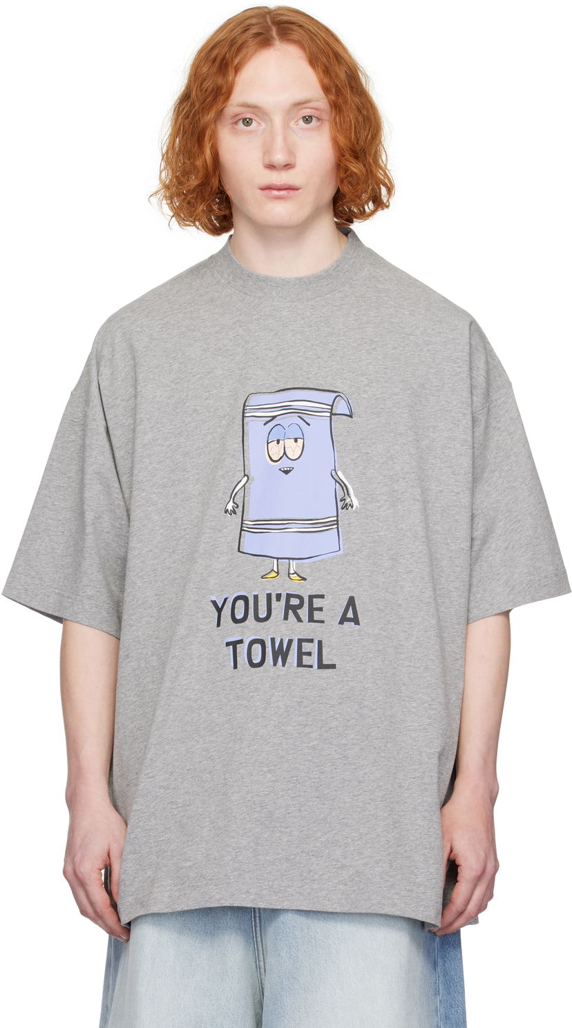 Футболка VETEMENTS Vetements 'You're a Towel' Oversized T-Shirt Сірий | UA66TR615G