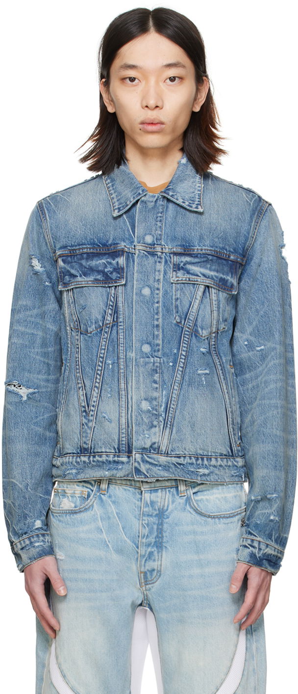 Куртка AMIRI 'MA' Denim Jacket Синій | AMDNTR1001