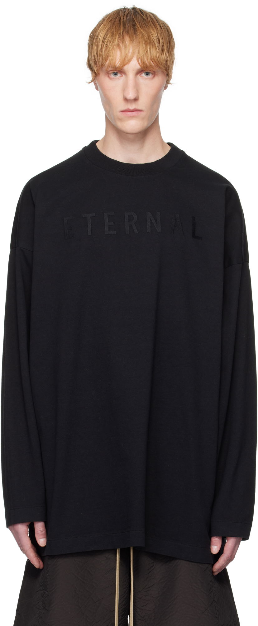 Cветр Fear of God Fear of God 'Eternal' Long Sleeve T-Shirt чорний | FGE250-5111HWJ