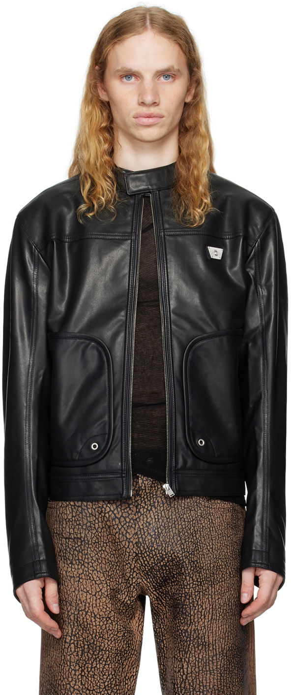 Куртка MISBHV Faux-Leather Jacket чорний | 241M406