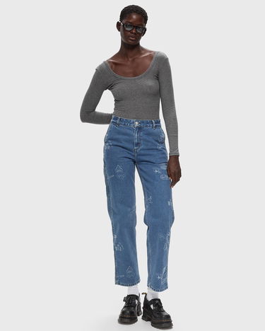 Боді Samsoe Samsoe Samsoe Samsoe Sahara Bodysuit S Сірий | F24100111-MID_GREY_MEL, 1