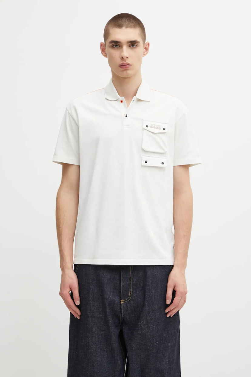 Сорочка поло Napapijri Napapijri E-Rivalto Polo Shirt білий | NP0A4ID8N1A1