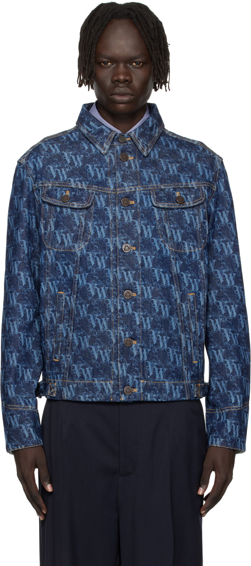 Куртка Vivienne Westwood Vivienne Westwood Stormrider Denim Jacket Синій | 2801000K-W014I-