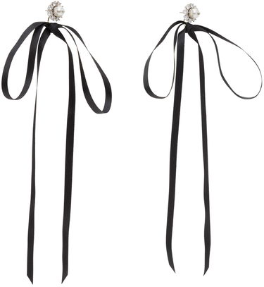 Сережки Simone Rocha Simone Rocha Double Ended Daisy Bow Ribbon Earrings білий | ERG497 0906, 4