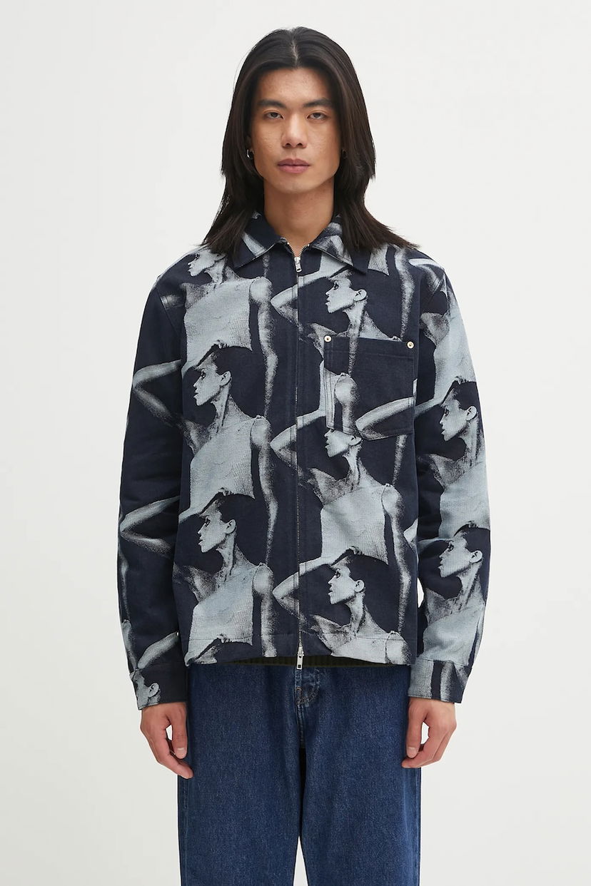 Куртка Wales Bonner Wales Bonner Jet Zip Jacket темно-синій | UA25DE02.CO02.504